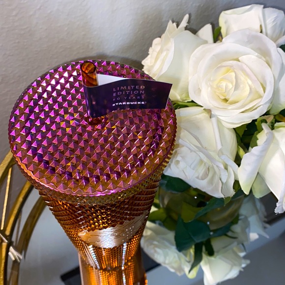 STARBUCKS “50TH ANNIVERSARY COLLECTION” - HONEYCOMB STUDDED BLING TUMBLE… - Picture 6 of 8